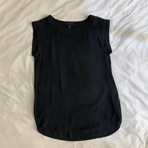 J Crew black sleeveless blouse